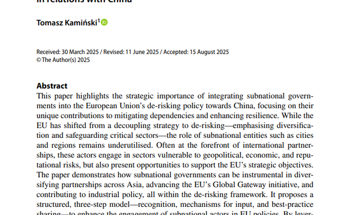 EU China subnational